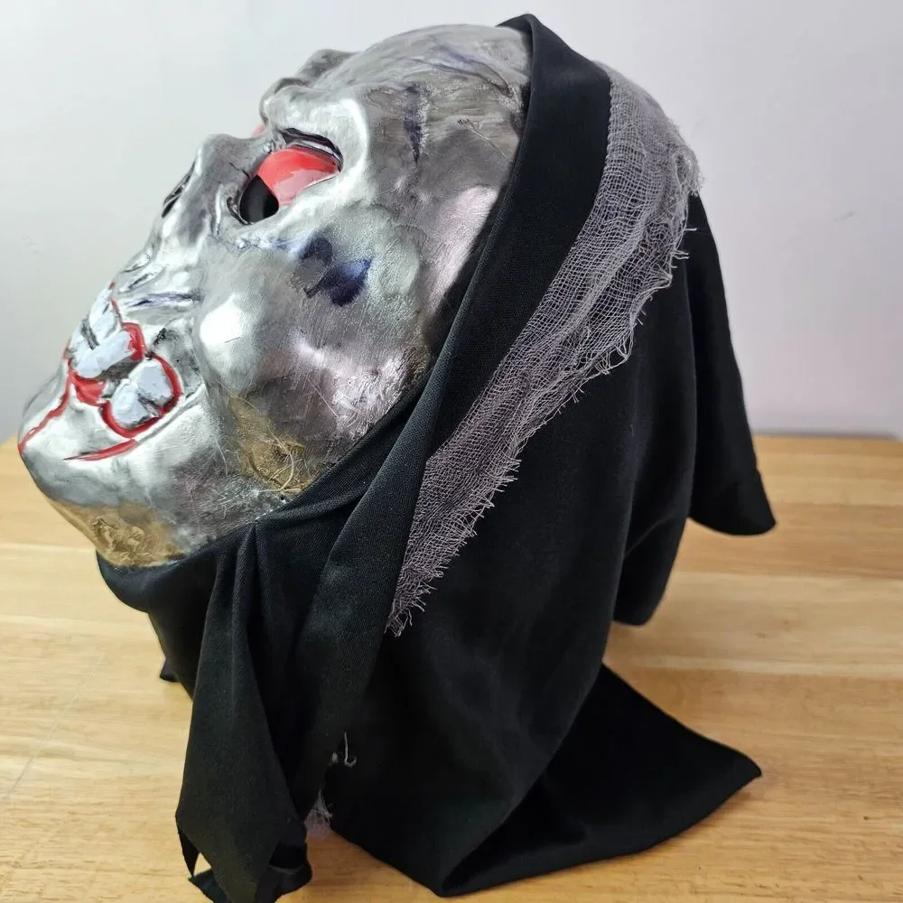 Halloween Scary Skull Skeleton Reaper Mask Costume Creepy Prop Adult Sized Fangs